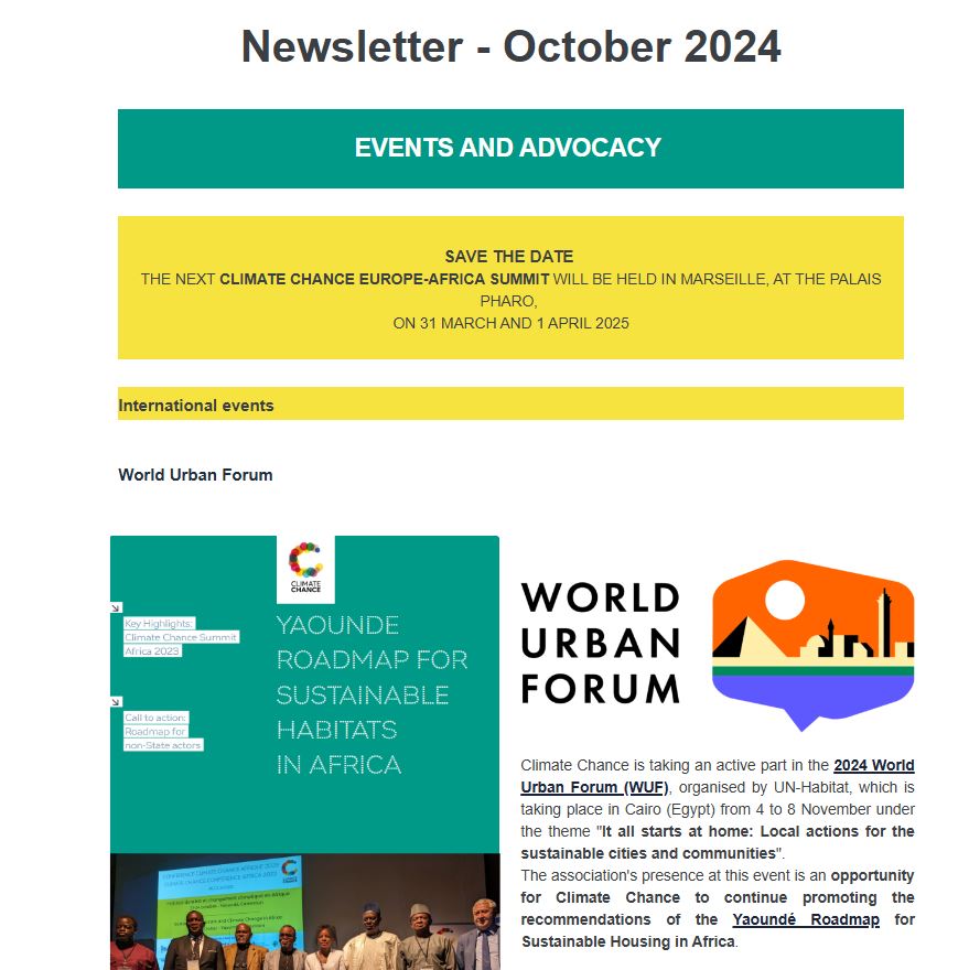 Read the latest Climate Chance newsletter!